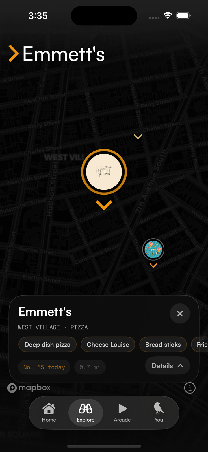 A live hotspot on the Flytown map